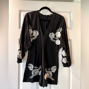 Zara Embroidered Romper